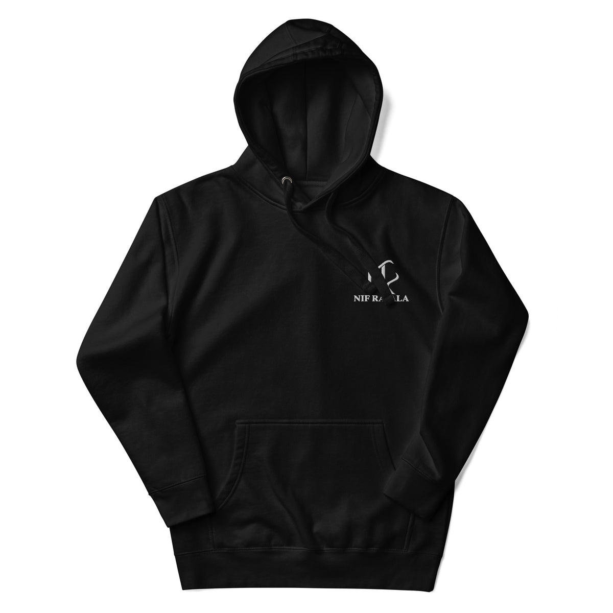 Hoodie Signature NIF RAJALA noir – vue de face