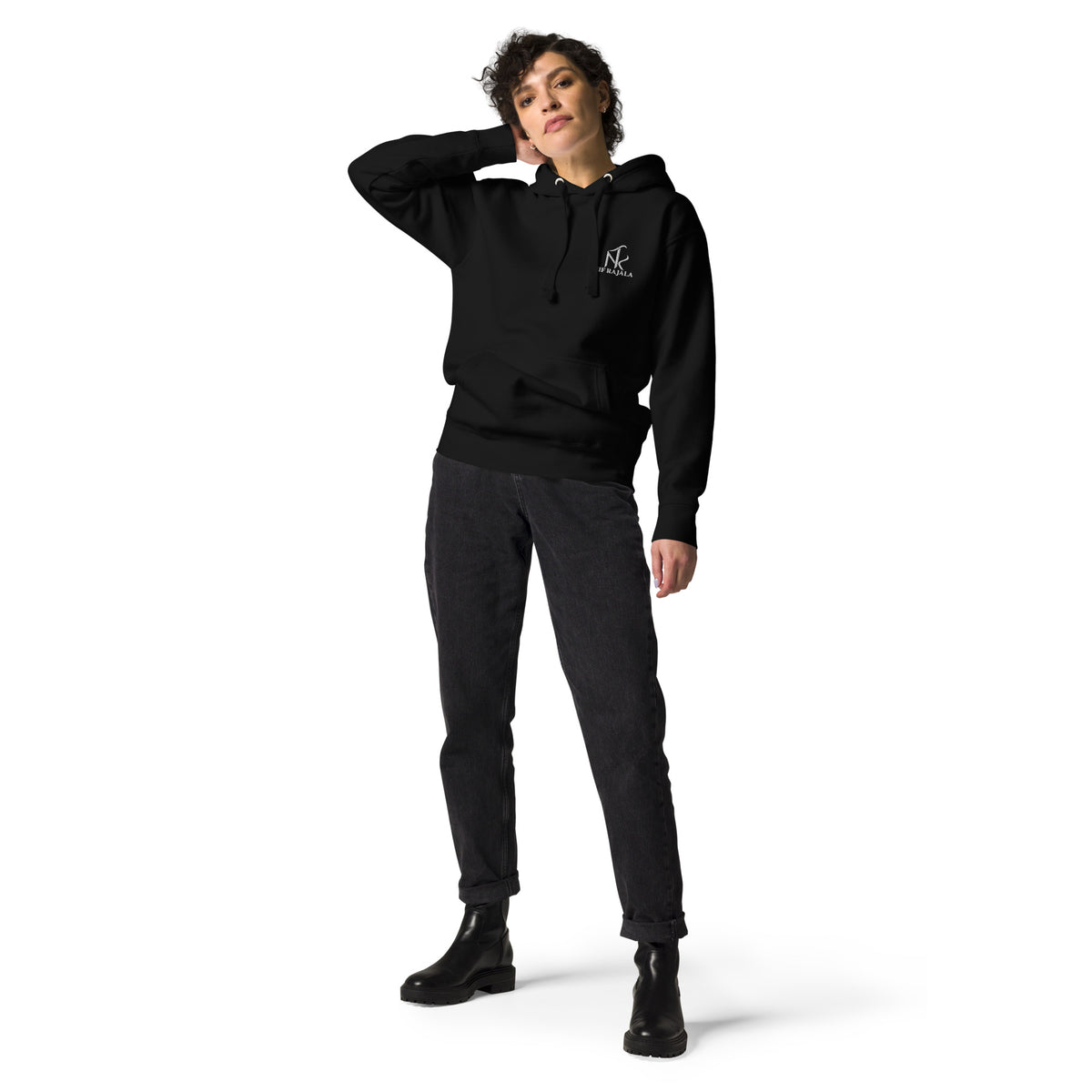 Hoodie Signature NIF RAJALA noir – vue de face
