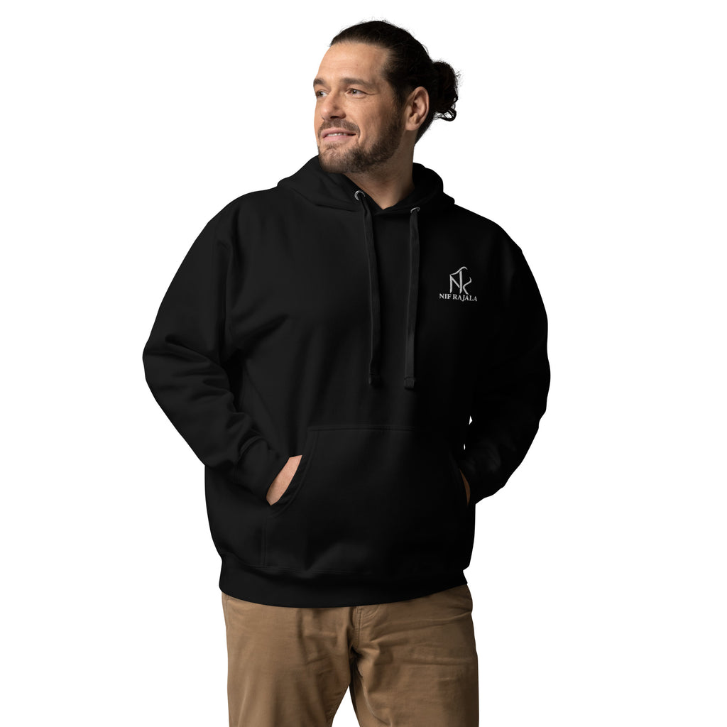 Hoodie Signature NIF RAJALA noir – vue de face