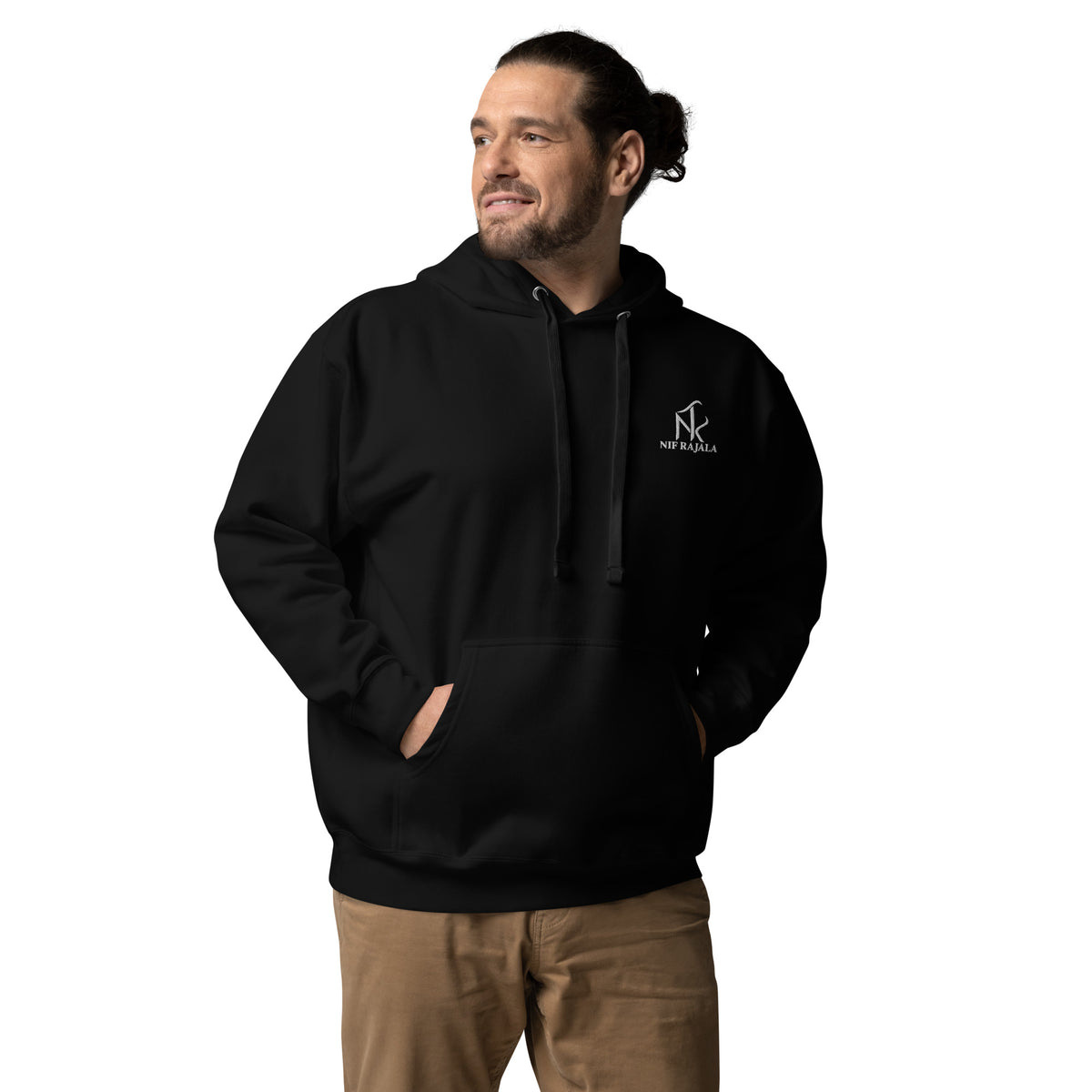 Hoodie Signature NIF RAJALA noir – vue de face