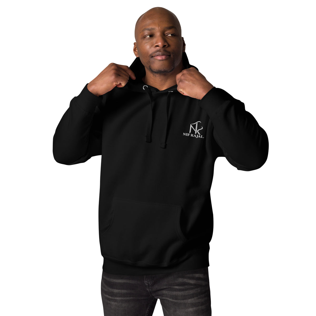 Hoodie Signature NIF RAJALA noir – vue de face
