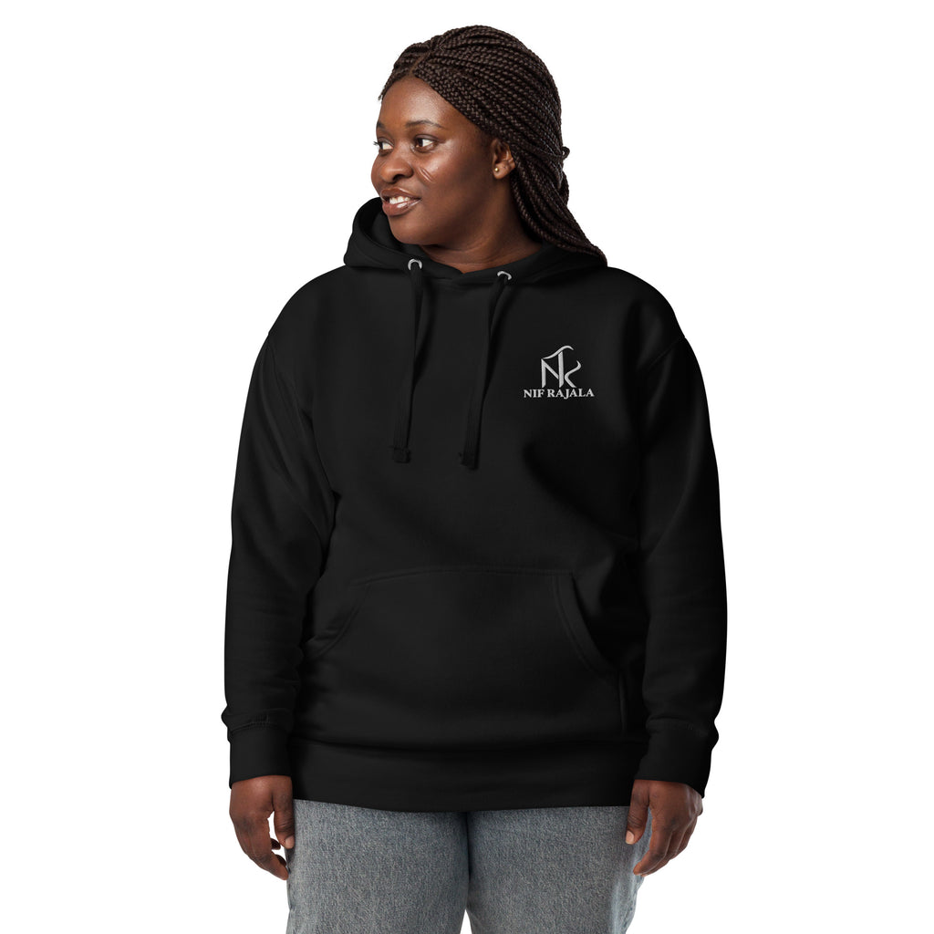 Hoodie Signature NIF RAJALA noir – vue de face