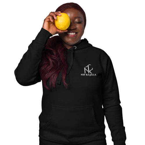 Hoodie Signature NIF RAJALA noir – vue de face
