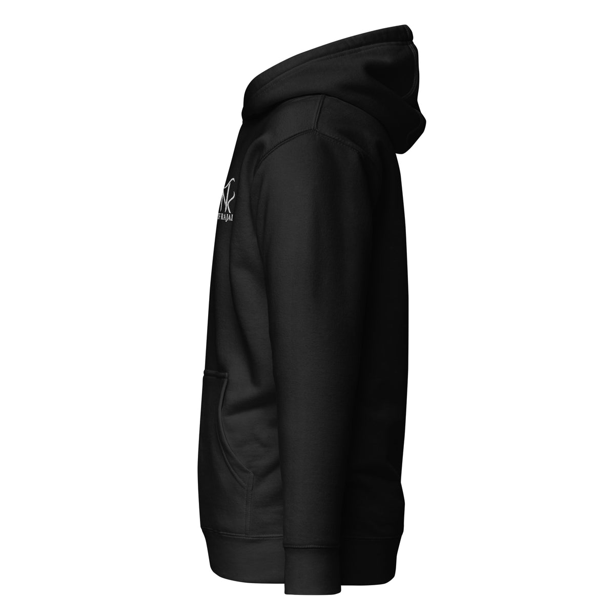 Hoodie Signature NIF RAJALA noir – vue de côté gauche