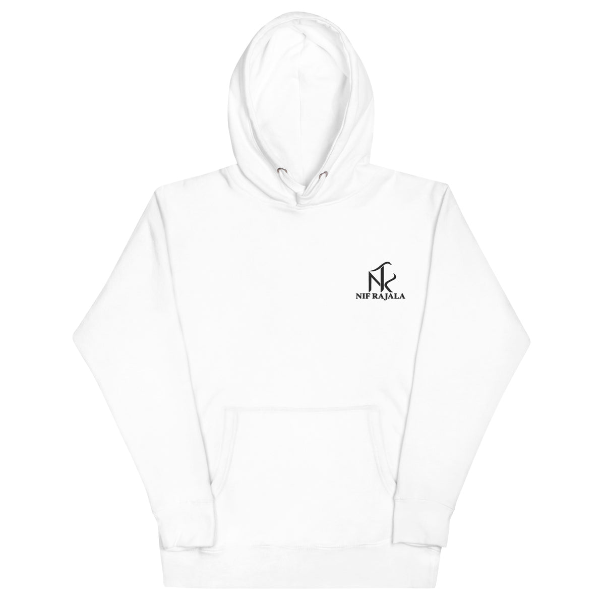 Hoodie Signature NIF RAJALA blanc – vue de face